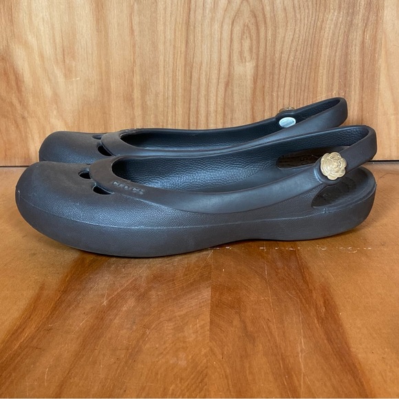 Womens 6 Crocs Kadee Flats Brown TSS0681 - Picture 3 of 8